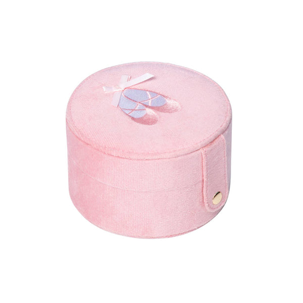 Pink jewelry box with ballet slipper design
