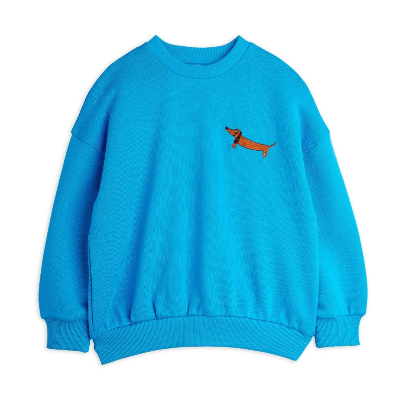 mini rodini dog embroidered sweatshirt blue