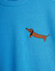 mini rodini dog embroidered sweatshirt blue