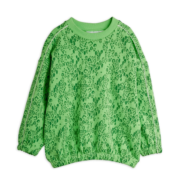 mini rodini mini leopard sweatshirt green