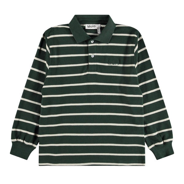 molo rey long sleeve collared shirt taxus stripe