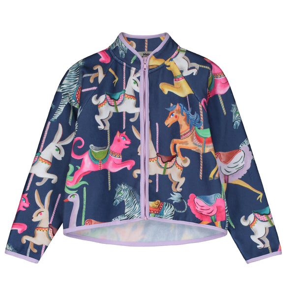 maison mangostan carnival fleece jacket navy