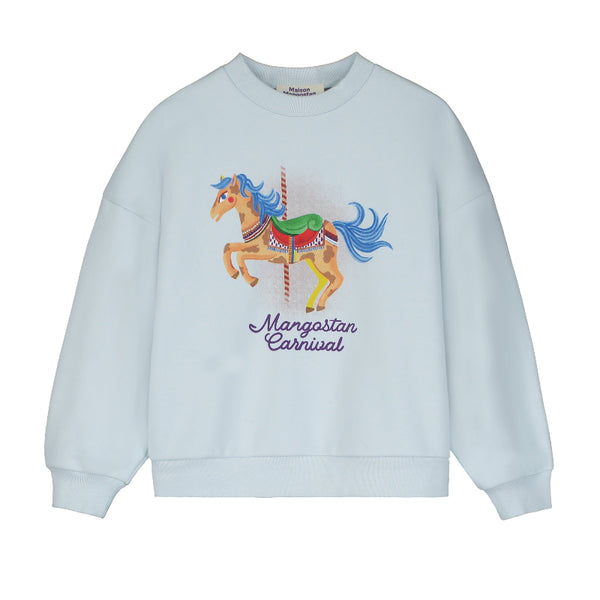 maison mangostan carnival sweatshirt sky blue