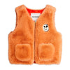 mini rodini ritzratz patch faux fur vest