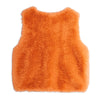mini rodini ritzratz patch faux fur vest