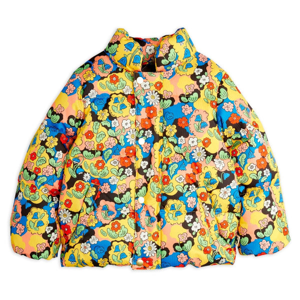 mini rodini flowers aop puffer coat multi