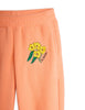 mini rodini alpine flowers emb fleece trousers pink