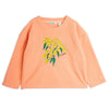 mini rodini alpine flowers emb fleece top pink