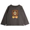 mini rodini bear long sleeve top grey