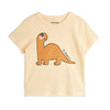 Beige t-shirt with a dinosaur graphic