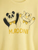 mini rodini panda & cat sweatshirt yellow