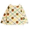 mini rodini bear check long sleeve t-shirt off-white