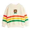 mini rodini bear stripe sweatshirt off-white