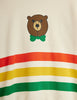mini rodini bear stripe sweatshirt off-white