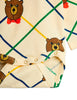 mini rodini bear check baby set off-white