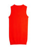 mini rodini knitted flower vest dress red