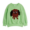 mini rodini doggie chenille sweatshirt green