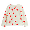 mini rodini hearts aop velour top white