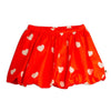 Red skirt with white heart patterns mini rodini