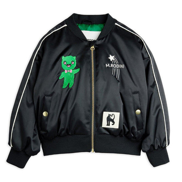 mini rodini united aliens unlimited baseball jacket black