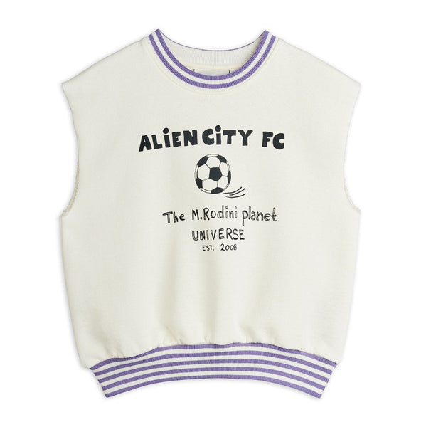 mini rodini alien city fc sweat tank off-white