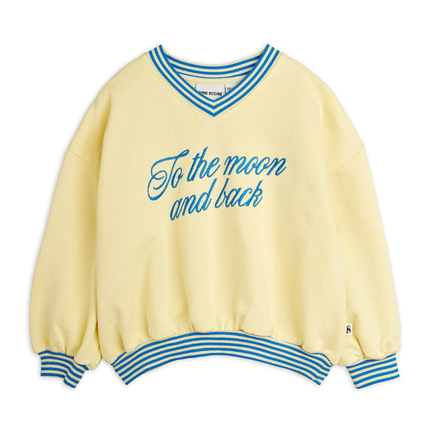 mini rodini to the moon sweatshirt yellow