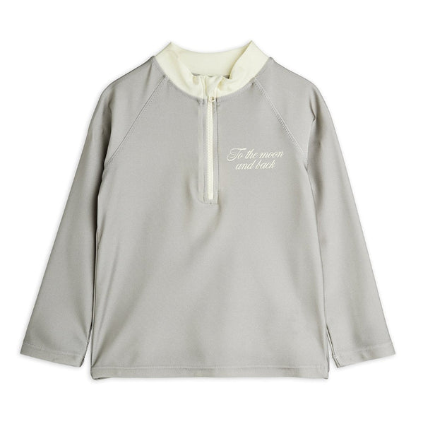mini rodini to the moon long sleeve uv swim top grey