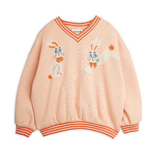 mini rodini rabbits sweatshirt pink