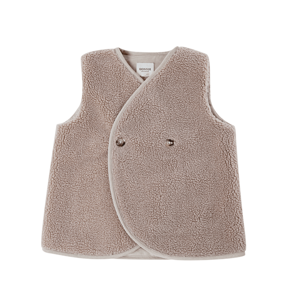 donsje monty baby vest hazelnut