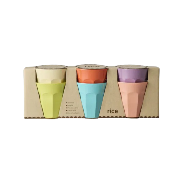 melamine medium cups set glory days colors