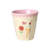 rice melamine kids cups set of fun fair pink prints
