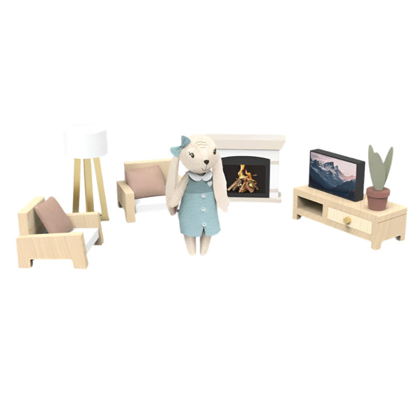 bunny and doll house living room set