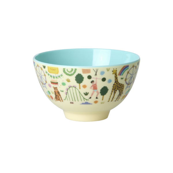 melamine small bowl fun fair print