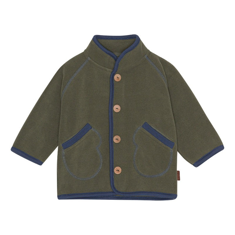 molo uli fleece baby jacket dusty green