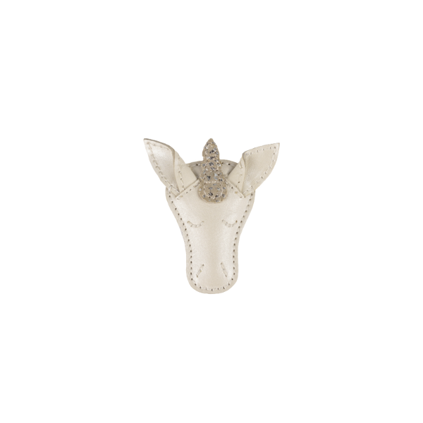 donsje unicorn hair clip off-white metallic