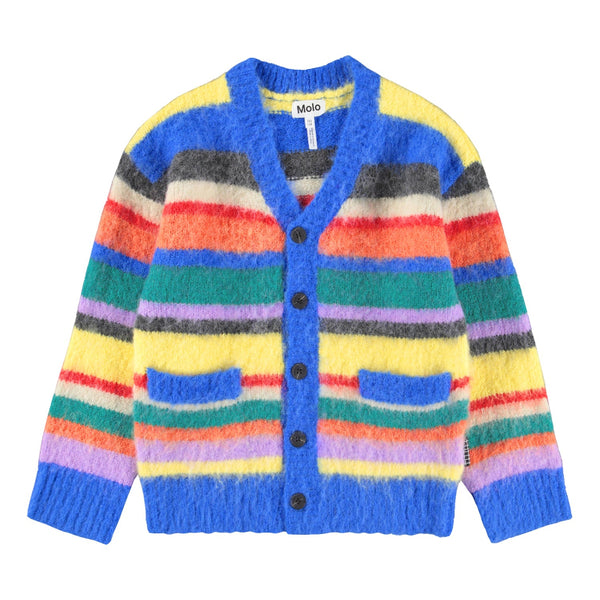 molo brutus cardigan fuzzy stripe