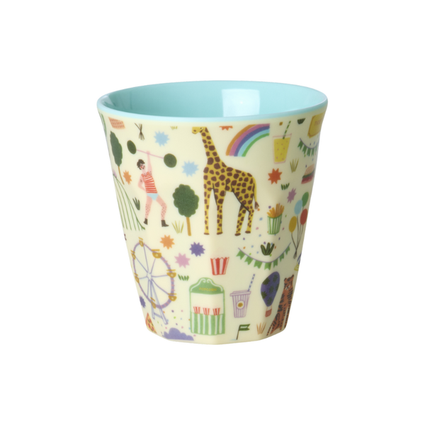 rice kids melamine cup fun fair mint print