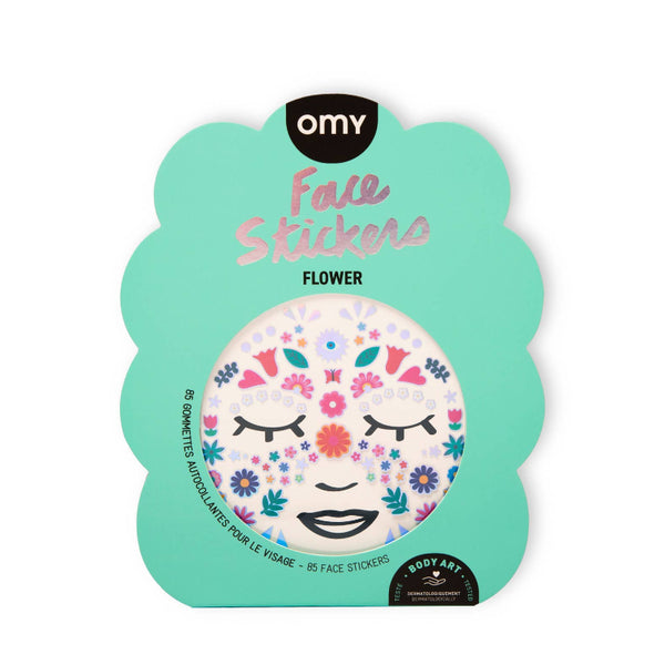 omy face stickers flowers
