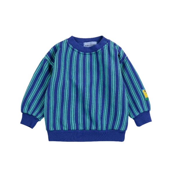 bobo choses booo bo choses tag stripes baby sweatshirt blue