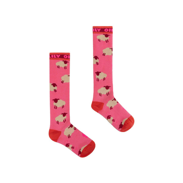 oilily meadow sheep socks pink