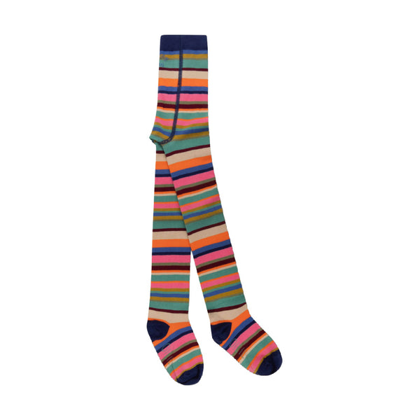 oilily marbella striped tights navy multi