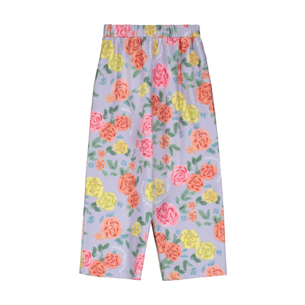 maison mangostan roses velvet trousers lilac