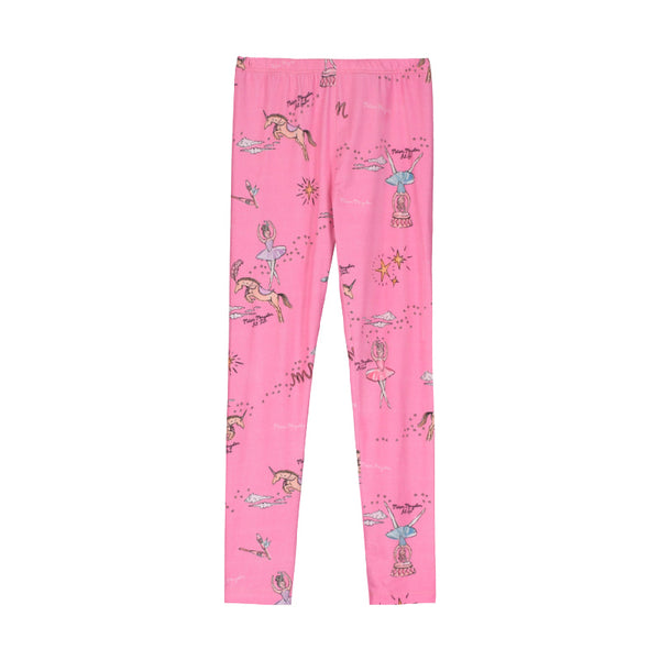 maison mangostan ballerina leggings pink