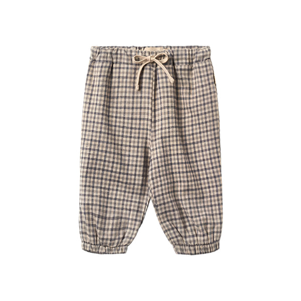 wheat blake baby trousers blue check