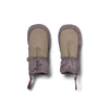 wheat baby mittens with zipper purple stone