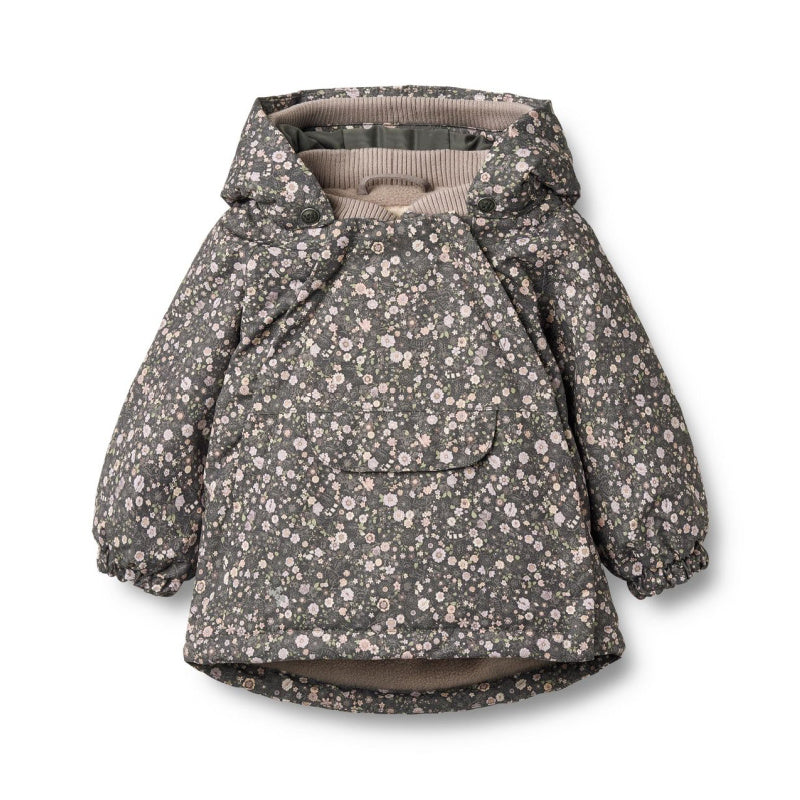 wheat sascha baby jacket black sea open flowers