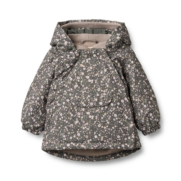 wheat sascha baby jacket black sea open flowers