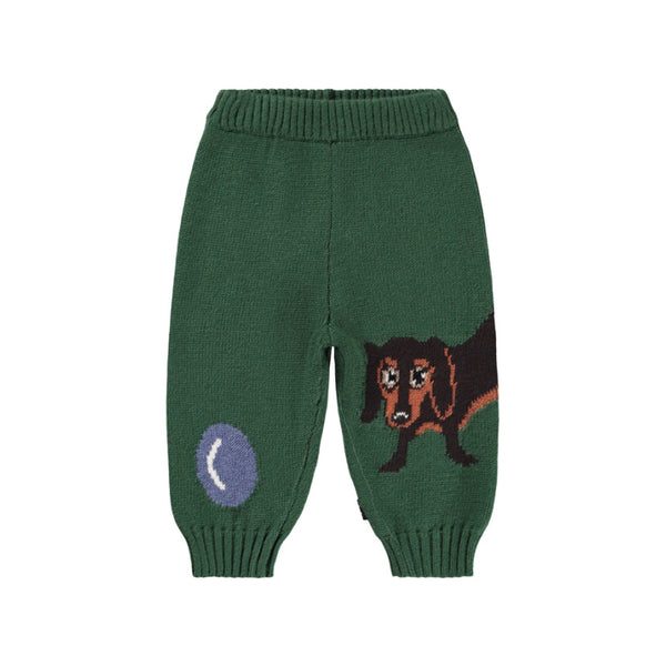 molo sol knit baby pants dachs puppy