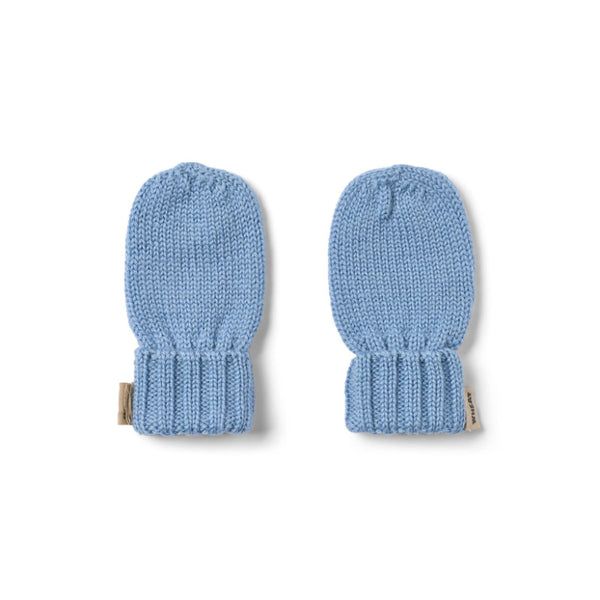 wheat lilloa baby mittens snow blue