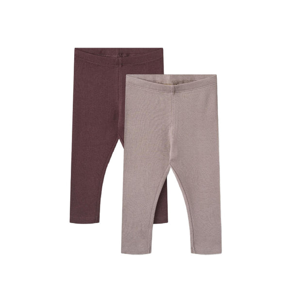 wheat maddy baby leggings set purple fudge